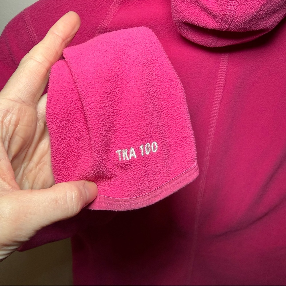 The North Face Women's Pink Fleece TKA 100 Hooded Jacket | S - Picture 5 of 6